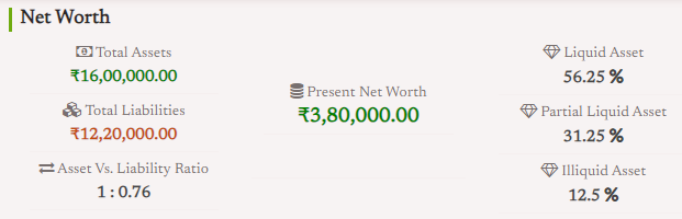 Net Worth Calculator - Calculation Result