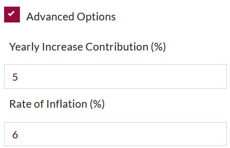 SIP Calculator - Step up and Inflation Input